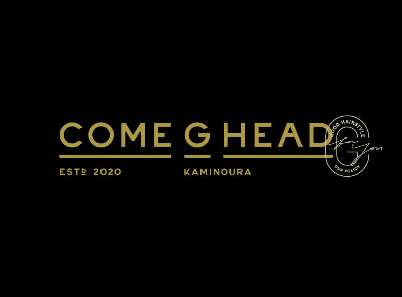 ロゴ：COME G HEAD KAMINOURA